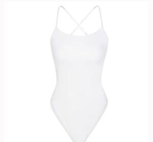 NWT SKIMS Recycled Swim Cami One Piece Swimsuit Snow